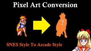 🎨 Sailor Venus Crouch Turn Frame Pixel Art Conversion From SNES To Arcade Style Mugen DBFZ MVC2 SF2 [upl. by Htinek]