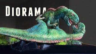 DIY Dinosaur Diorama Base Grass Terrain And Painting [upl. by Ramhaj579]