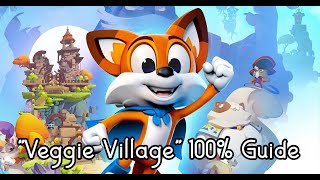 NEW Super Lucky’s Tale Veggie Village  Eggroll All letters Location [upl. by Notlih]