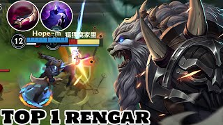 Wild Rift Rengar  Top 1 Rengar Gameplay Rank Season 12 [upl. by Nerhe]