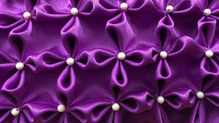 How to sew flower pattern  Canadian smocking cushion cover [upl. by Erminia]