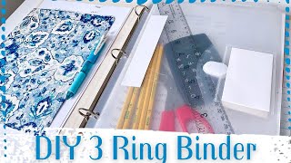 How to make a 3 Ring Fabric Binder from scratch [upl. by Ahsineg]