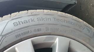 Uniroyal Shark Skin Technology  The rain tyre 22555r17 XL [upl. by Ateinotna]