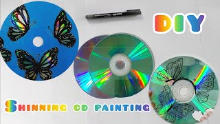 Transform Old CDs into Stunning Art Step by Step Painting Tutorial  DIY CD painting [upl. by Jodoin]