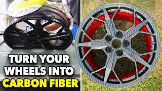 TRANSFORM Your Wheels Into Carbon Fiber With Hydrographics [upl. by Helbonia]