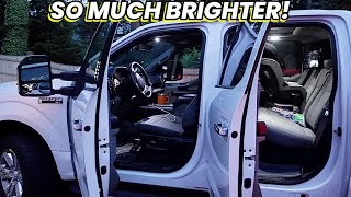 F150 Interior Map Light and Dome Light Replacement with F150LEDS [upl. by Atteval]