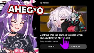 Michi Reacts to Zentreya Was too stunned to speak when she saw Henyas Ahgao Clip [upl. by Irb702]