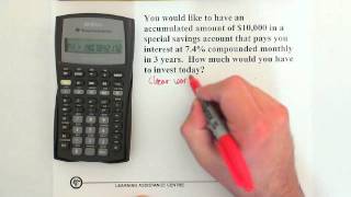 10 BA II Plus Calculator Compound Interest Present ValueFuture Value [upl. by Stuppy]