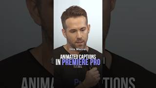 Animated Captions Tutorial in Premiere Pro [upl. by Nazler722]