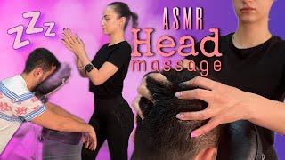 Relaxing ASMR Chair Massage  ASMR Head Scalp Neck and Back Massage [upl. by Rosa161]