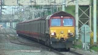 WCML Freight at Acton Bridge 17th May 2012 [upl. by Rahr]