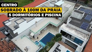 SOBRADO IMPECÁVEL À 100M DO MAR NO CENTRO COM 5 DORMITÓRIOS Peruíbe SP  Litoral Sul [upl. by Adnilym]