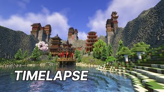 Minecraft Japanese Mountain Temple Timelapse [upl. by Solotsopa562]