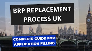 How to apply for replacement BRP in UK  Complete guide application filling  Booking appointment [upl. by Daegal]