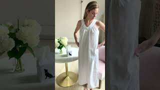 The Sleeveless Savannah  A Beautiful Lightweight White Cotton Nightgown [upl. by Servetnick]