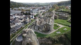 Netherlands Valkenburg Castle from above  Kasteel Valkenburg vanuit lucht 2017 [upl. by Einram]