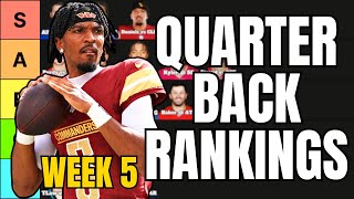 Top 18 Quarterback Rankings For Week 5 Fantasy Football [upl. by Orji571]