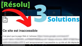 Corriger lerreur Ce site est inaccessible sur Google Chrome [upl. by Roswell]