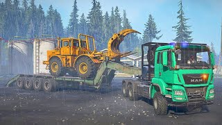 Man Truck 6x6 Transport Kirovets K701SnowRunner [upl. by Ynohtnad266]