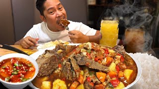 BEEF MECHADOSARCIADO Filipino Food Mukbang Love The Philippines [upl. by Mateusz]