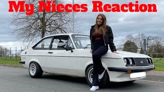 Scaring my niece in my 212bhp Ford Escort RS2000 harris engine Reaction video Mk12 [upl. by Nilyarg]