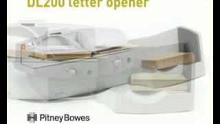 Pitney Bowes DL200 letter opener demonstration video [upl. by Highams256]