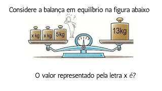 EQUAÇÃO DO 1° GRAU Para Iniciantes  Exemplo com Balança ⚖ [upl. by Maxima]