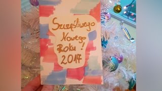 CraftArt  Noworoczna KARTKA z życzeniami  DIY Greeting card [upl. by Ainet]