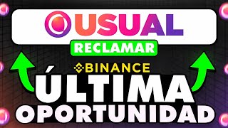 BINANCE REGALA TOKENS USUAL ANTES DE LISTARSE NUEVA LAUNCHPOOL [upl. by Beckie]