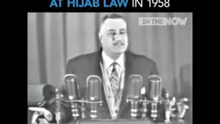 Egyptian Leader Laughs at Hijab Law in 1958 [upl. by Yerd]