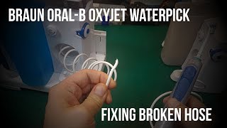 Fixing broken hose on OralB Braun Oxyjet waterpick  replace handle [upl. by Ecitnirp]