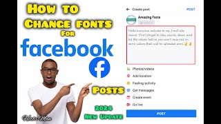 How To Change Font Style For Facebook Posts 2024 NEW UPDATE [upl. by Timothy]