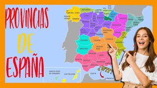 ✅✅✅ PROVINCIAS comunidades y capitales de ESPAÑA ✅✅✅ Mapa político de España [upl. by Zeb855]