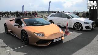 Milltek Exhaust Audi RS4 Avant B9 vs Lamborghini Huracan vs Mercedes CLA 45 vs Stock RS4 [upl. by Innep]