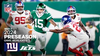 New York Giants vs New York Jets  2024 Preseason Week 3 Game Highlights [upl. by Yarrum]