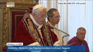 Rücktritt von Papst Benedikt XVI  VOR ORT vom 11022013 [upl. by Donn]