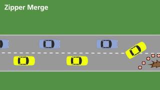 Zipper Merge Demonstration [upl. by Yenobe205]