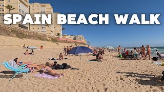 Spain Beach Walk Cádiz  Playa de Santa María del Mar  Europe 4K Hot Summer Relaxing walking [upl. by Lammond]