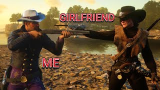 Is my GIRLFRIEND better than me at Red Dead [upl. by Sinnelg]