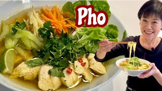 Nouille du riz  Pho au poulet  cuisine vietnamien  Kumiko Recette [upl. by Entruoc]