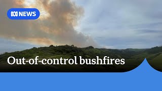 Home razed in outofcontrol bushfires in Victoria’s southwest  ABC News [upl. by Ahsikym]