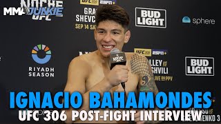 Ignacio Bahamondes Praises UFC Champ Belal Muhammads Help After Nasty TKO Finish  UFC 306 [upl. by Ardnasal]