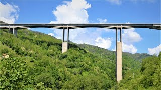 Autostrada A26 Dalluscita di Masone al Viadotto Gorsexio Ponte di Mele  Motorway Genova [upl. by Willmert]