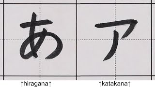 What is the difference between hiragana amp katakana the first letters Japanese learn [upl. by Irisa712]