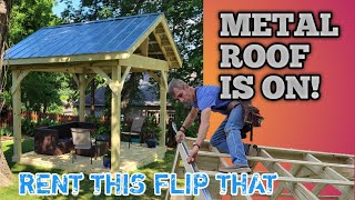 Installing A Metal Roof On Our Gazebo [upl. by Winson]