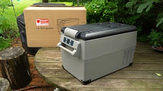 Unboxing VEVOR 12V 24V Portable Refrigerator Freezer 37 Quart35 Liter App Control [upl. by Alidia783]