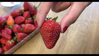 The Right Way To Eat A Strawberry  Never Waste Fruit At End Near Stem [upl. by Haidebez]