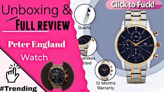 Peter England Analog watch Unboxing amp Full review under 3000₹ [upl. by Ayeki]