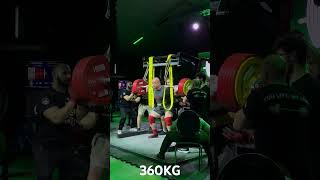 Mistrzostwa Polski WPC przysiad 360kg [upl. by Rifkin]