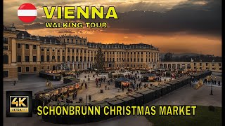 VIENNA CHRISTMAS MARKET SCHÖNBRUNN 4K 60fps [upl. by Gerta]